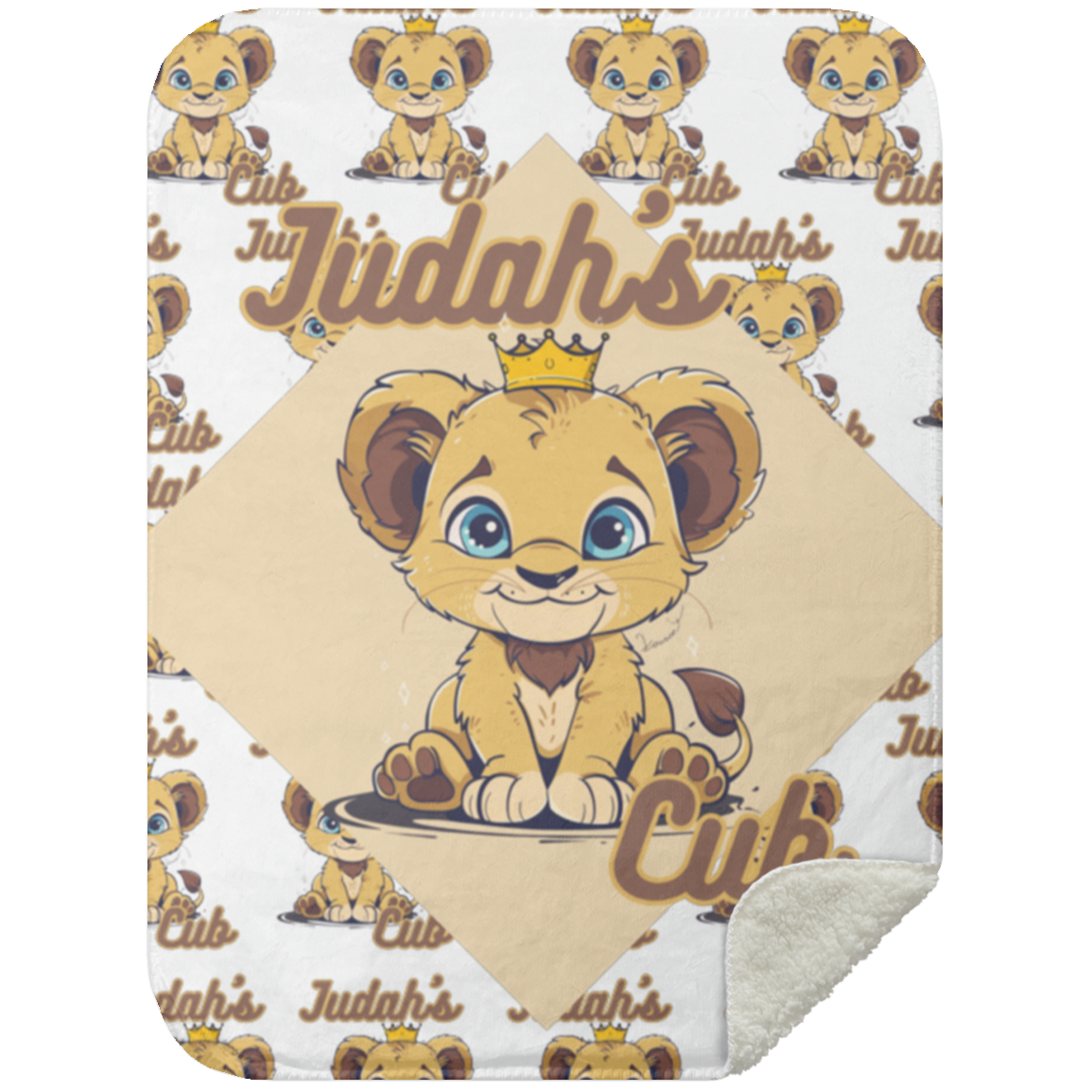 Judahs Cub Sherpa Blanket 30x40