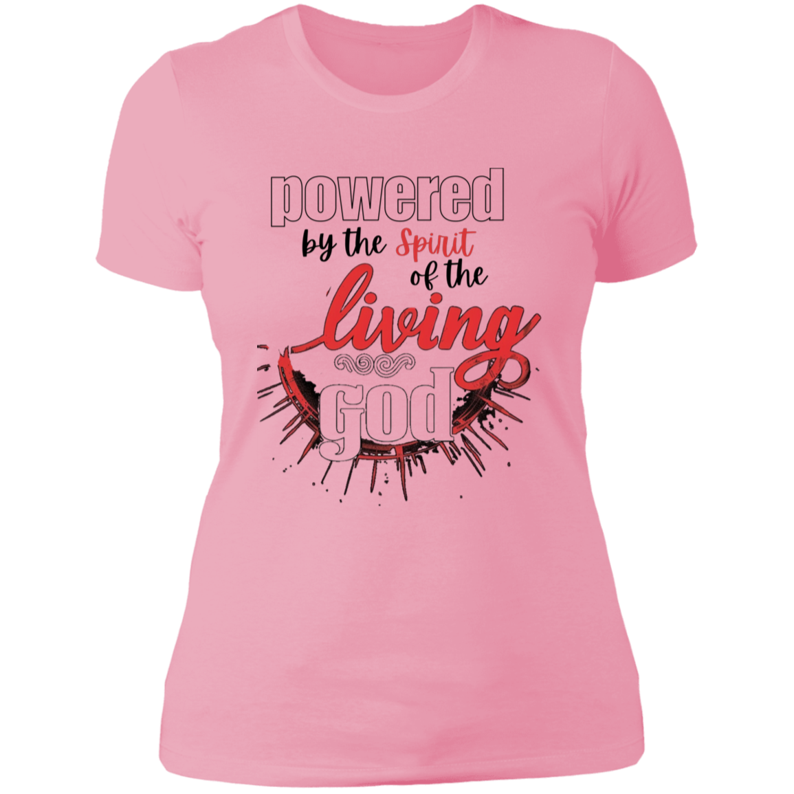 Powered by God Ladies' Boyfriend T-Shirt